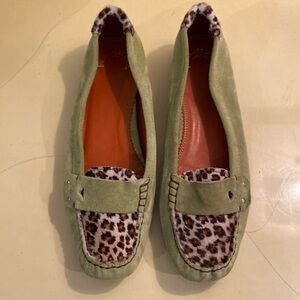 Fieramosca & Co Ladies Suede/Leopard Print Loafers. ‎ 7.5.